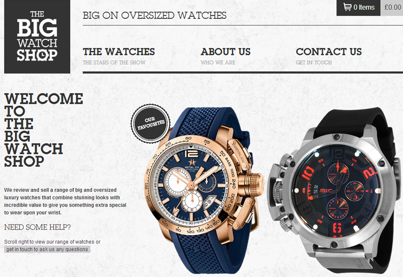 The big watch shop screenshot
